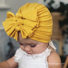 UNIQ Kids Girls Baby Toddler TurbanBaby Turban Hats Knotted Bow Hat Headband Hair Band Headwear Baby knitted cloth cap